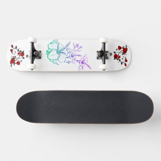 Afbeelding schattige Fantasy Flowers Persoonlijk Skateboard (Horizontaal)