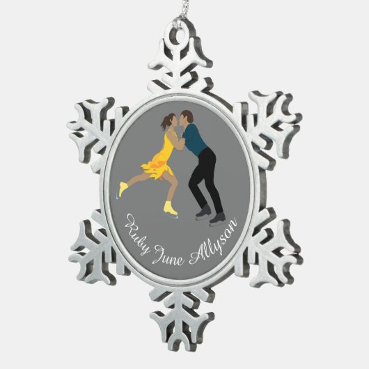 Afbeelding Schatting Tin Sneeuwvlok Ornament (Rechts)