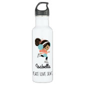 Afbeelding Schatting Water Fles Peace Love Schaats (Voorkant)