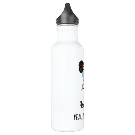 Afbeelding Schatting Water Fles Peace Love Schaats (Links)