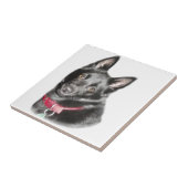 Afbeelding Schipperke Tegeltje (Zijkant)