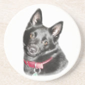 Afbeelding Schipperke Zandsteen Onderzetter (Voorkant)