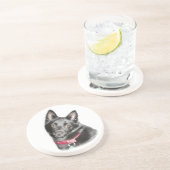 Afbeelding Schipperke Zandsteen Onderzetter (Zijkant)