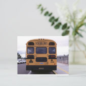 Afbeelding schoolbus briefkaart (Staand voorkant)