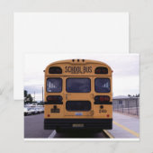 Afbeelding schoolbus briefkaart (Voorkant / Achterkant)