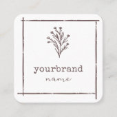Afbeelding Sjabloon Rustieke Bloemen Boeket Bloem Vierkante Visitekaartje (Voorkant)