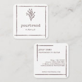 Afbeelding Sjabloon Rustieke Bloemen Boeket Bloem Vierkante Visitekaartje (Voorkant / Achterkant)