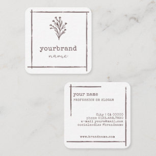 Afbeelding Sjabloon Rustieke Bloemen Boeket Bloem Vierkante Visitekaartje