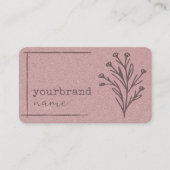 Afbeelding Sjabloon Rustieke Bloemen Kraft papier Visitekaartje (Voorkant)