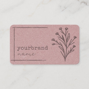 Afbeelding Sjabloon Rustieke Bloemen Kraft papier Visitekaartje