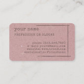 Afbeelding Sjabloon Rustieke Bloemen Kraft papier Visitekaartje (Achterkant)