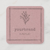 Afbeelding Sjabloon rustieke bloemenboetiek bloeme Vierkante Visitekaartje (Voorkant)