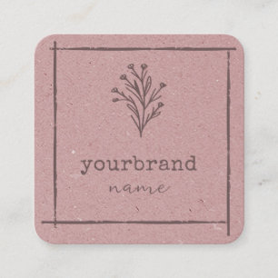Afbeelding Sjabloon rustieke bloemenboetiek bloeme Vierkante Visitekaartje