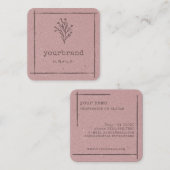 Afbeelding Sjabloon rustieke bloemenboetiek bloeme Vierkante Visitekaartje (Voorkant / Achterkant)