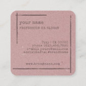 Afbeelding Sjabloon rustieke bloemenboetiek bloeme Vierkante Visitekaartje (Achterkant)