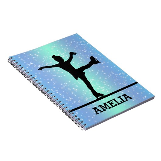 Afbeelding Skateeg Sparkle Custom Name Notitieboek (Rechterzijde)