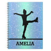 Afbeelding Skateeg Sparkle Custom Name Notitieboek (Voorkant)