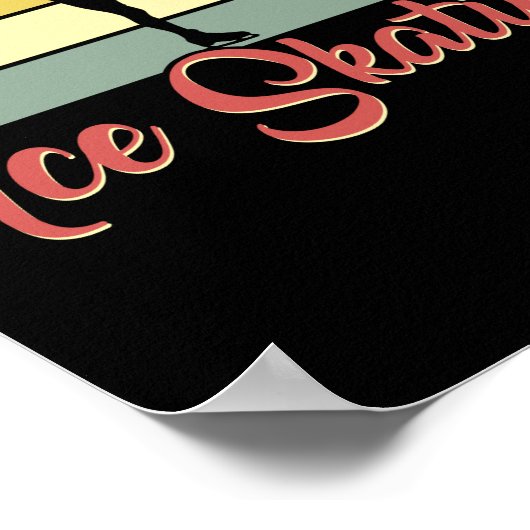 Afbeelding Skater alleen een meisje dat van ijssch Poster (Hoek)