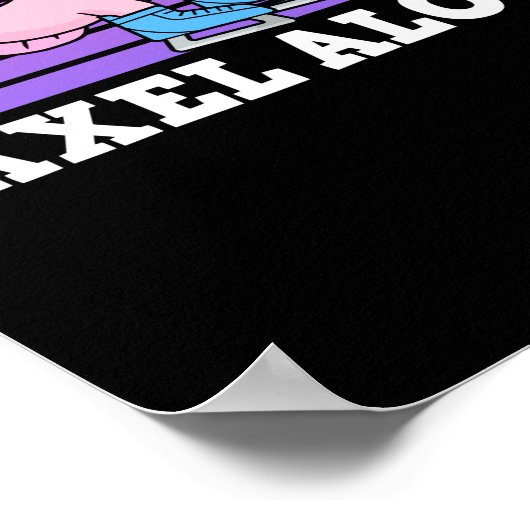 Afbeelding Skater I Axel Alotl Ice Skating Axolotl Poster (Hoek)