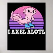 Afbeelding Skater I Axel Alotl Ice Skating Axolotl Poster (Voorkant)