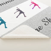 Afbeelding Skater/Ice Skating Glitter Sherpa Blank Deken (3/4)