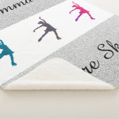 Afbeelding Skater/Ice Skating Glitter Sherpa Blank Sherpa Deken (3/4)