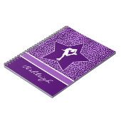 Afbeelding Skater met Paarse Cheetah Print en Mono Notitieboek (Linkerzijde)