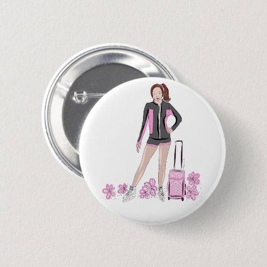 Afbeelding Skater met Zuka Bag Ronde Button 5,7 Cm (Voorkant /achterkant)