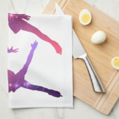 Afbeelding skater Roze Paarse ster - ijshanddoek Theedoek (Quarter Fold)