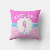 Afbeelding Skater roze strepen met Baby Blue Kussen (Achterkant)