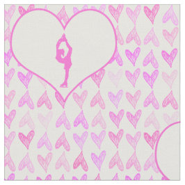 Afbeelding Skater roze Waterverf Hoorten Stof