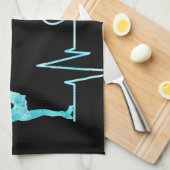 Afbeelding Skater Towel blade, hartslag bevroren b Theedoek (Quarter Fold)