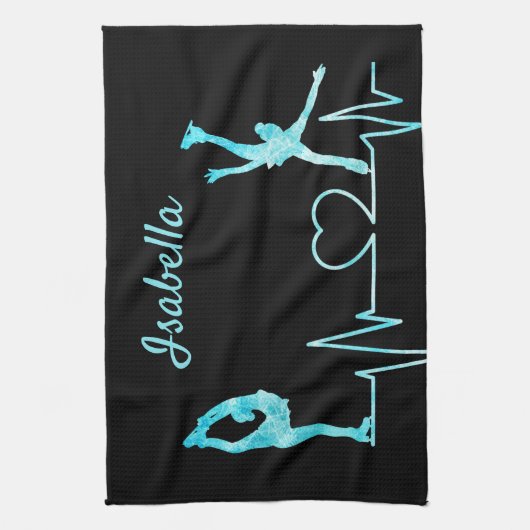 Afbeelding Skater Towel blade, hartslag bevroren b Theedoek (Verticaal)