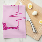 Afbeelding Skater Towel blade, hartslag roze draai Theedoek (Quarter Fold)