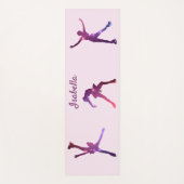 Afbeelding skater yoga mat silhouettes paarse ster (Voorkant)