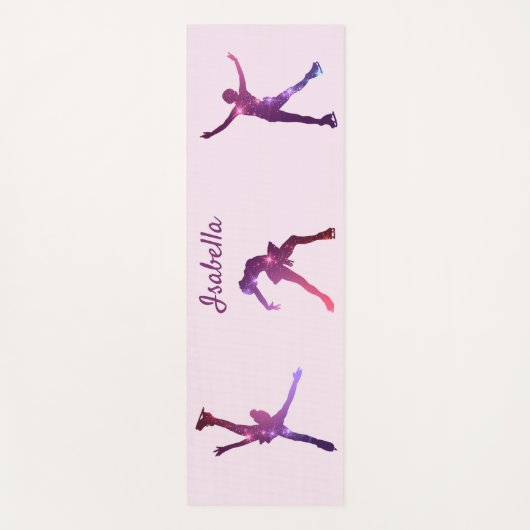 Afbeelding skater yoga mat silhouettes paarse ster (Voorkant)