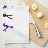 Afbeelding Skaters - Paars en zwart Theedoek (Quarter Fold)