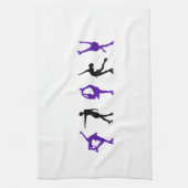 Afbeelding Skaters - Paars en zwart Theedoek (Verticaal)