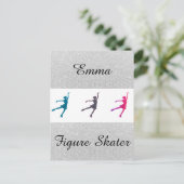 Afbeelding Skating/Ice Skating Aangepast Briefkaar Briefkaart (Staand voorkant)
