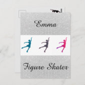 Afbeelding Skating/Ice Skating Aangepast Briefkaar Briefkaart (Voorkant / Achterkant)