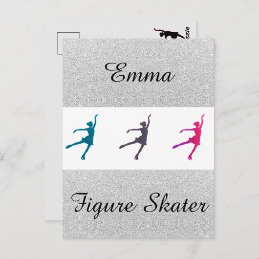 Afbeelding Skating/Ice Skating Aangepast Briefkaar Briefkaart (Voorkant / Achterkant)