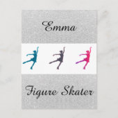 Afbeelding Skating/Ice Skating Aangepast Briefkaar Briefkaart (Voorkant)