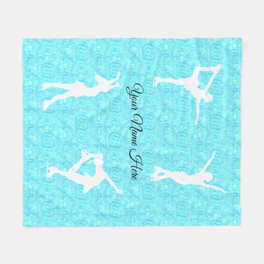 Afbeelding Skating Ice Skating Personalized Throw Fleece Deken (Voorkant (Horizontaal))