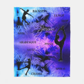 Afbeelding Skating Words Frozen Typografie w/ Name Fleece Deken (Voorkant)