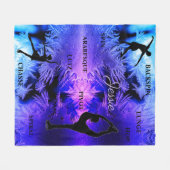 Afbeelding Skating Words Frozen Typografie w/ Name Fleece Deken (Voorkant (Horizontaal))