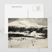  afbeelding, Skiers in de vallei Briefkaart (Voorkant / Achterkant)