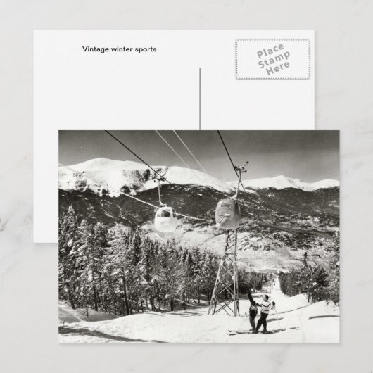  afbeelding, skilift briefkaart (Voorkant / Achterkant)