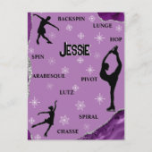 Afbeelding Snowflake Paarse marble Silver Glam Briefkaart (Voorkant)