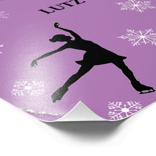 Afbeelding Snowflake Paarse marble Silver Glam Foto Afdruk (Hoek)