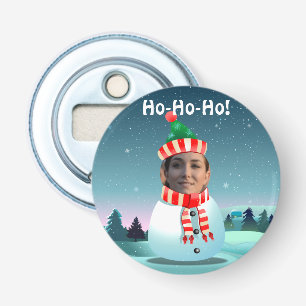  Afbeelding Snowman Button Flesopener